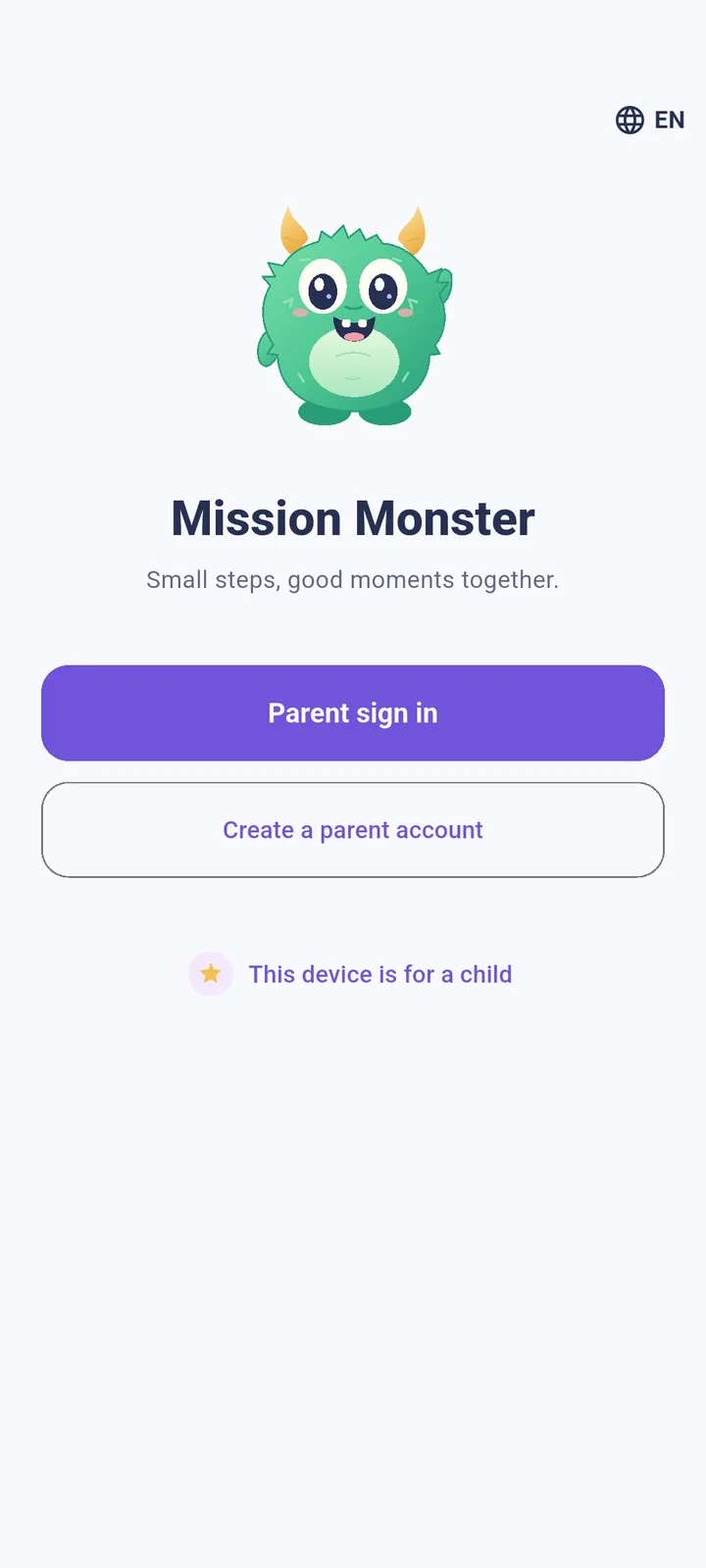 Sign in as a parent or connect a child's device